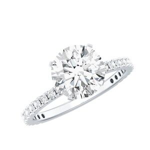 Rosec Jewels Moissanite Solitaire Engagement Ring, 2 Carat